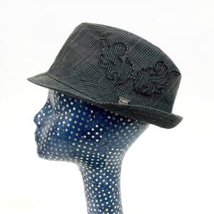 Peter Grimm Fedora Hat Gray Plaid S/M